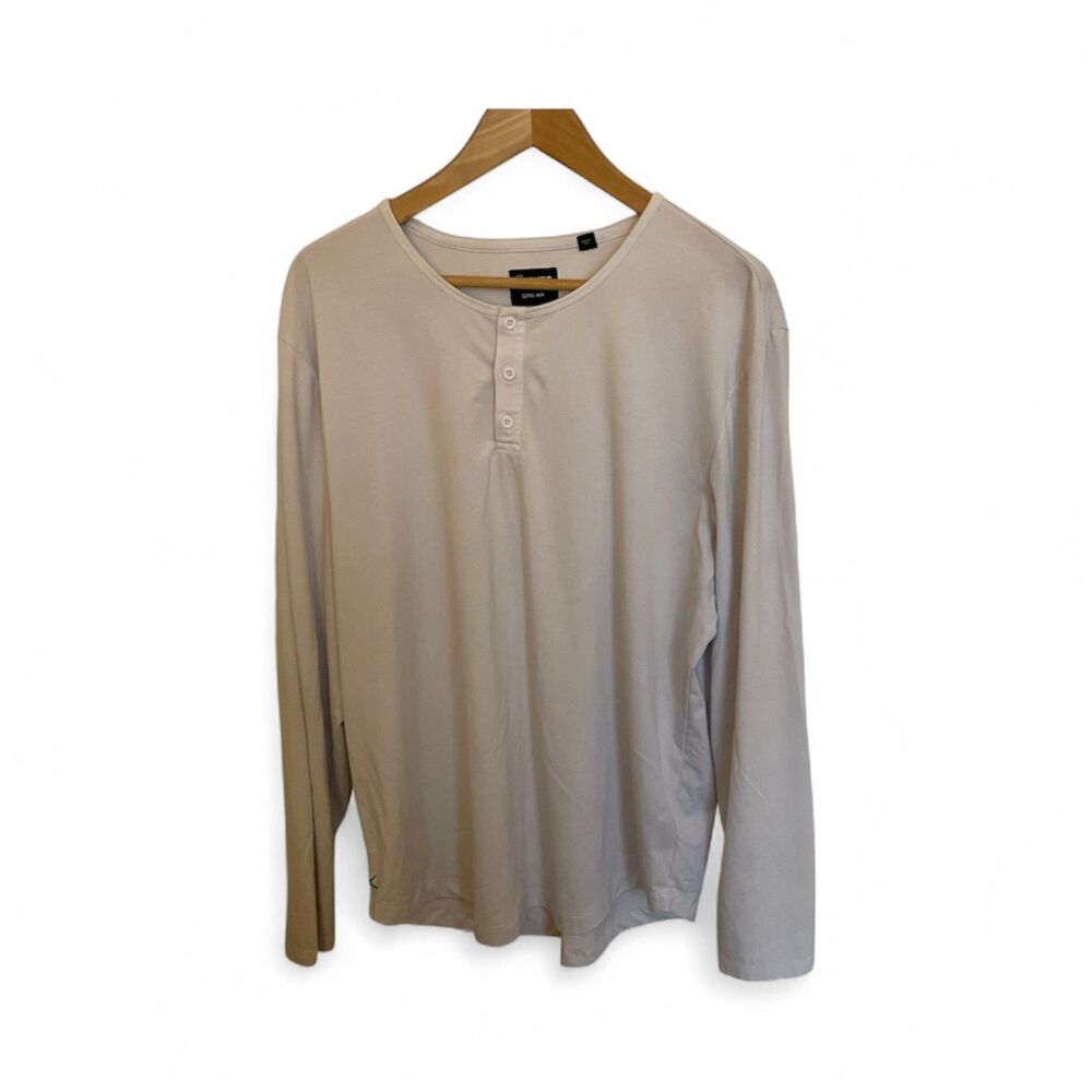 Cuts Clothing Curve Hem Mens Long Sleeve Shirt Henley 2XL XXL Pyca Pro Staple